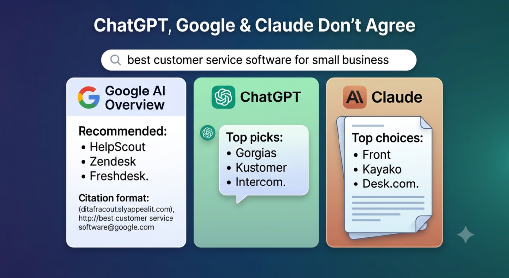 ChatGPT, Google, and Claude Don’t Agree — Here’s What That Means for Your Business